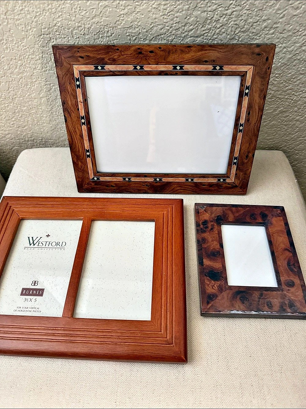 3-Pack Burnes Wood & Wood Look Picture Frame Set, Brown